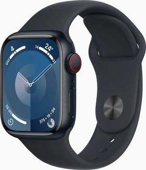 Apple Watch Series 9 (GPS + cellular) 41mm aluminium midnight with sport wristlet M/L midnight