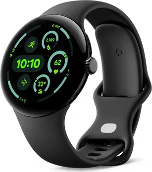Google pixel Watch 3 (LTE) 45mm Matte Black with sport wristlet Obsidian