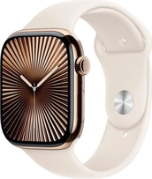 Apple Watch Series 10 (GPS + cellular) 46mm Titan gold with sport wristlet S/M Polarstern