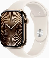 Apple Watch Series 10 (GPS + cellular) 46mm Titan gold with sport wristlet M/L Polarstern