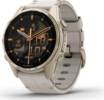 Garmin Fenix 8 43mm Sapphire Soft gold/limestone leather