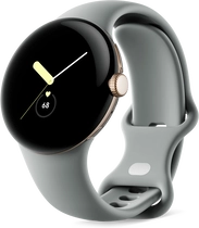Google pixel Watch (Wi-Fi) Champagne Gold with sport wristlet Hazel