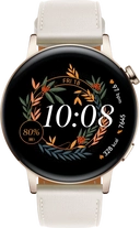 Huawei Watch GT 3 elegant 42mm Light Gold white Leather