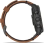 Garmin epix 2 Sapphire black titanium/chestnut leather