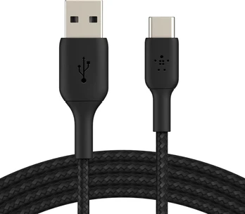 Belkin BoostCharge Braided USB-C to USB-A 1.0m black