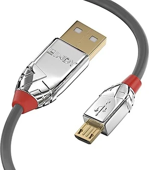 Lindy 0.5m USB 2.0 type A an micro-B cable Cromo Line