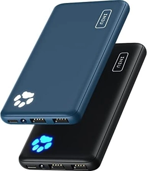 INIU B41 Powerbank 15W 10000mAh black/blue, 2-pack
