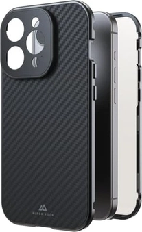 Black Rock 360° glass case для Apple iPhone 15 Pro carbon