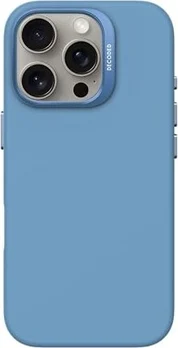 Decoded AntiMicrobial Silicone Back Cover для Apple iPhone 16 Pro Air Blue