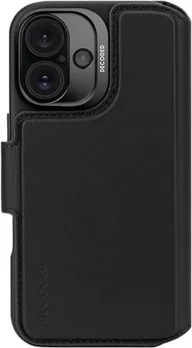 Decoded Leather Detachable wallet case для Apple iPhone 16 black