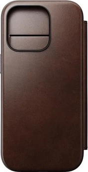 Nomad modern Horween Leather Folio для Apple iPhone 16 Pro Rustic коричневий