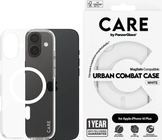 PanzerGlass Care Flagship case Urban Combat MagSafe для Apple iPhone 16 Plus білий