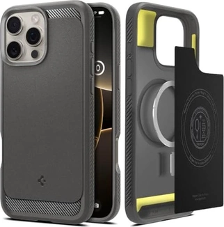 Spigen Rugged Armor (MagFit) для Apple iPhone 16 Pro сірий