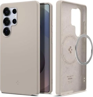 Spigen Silicone Fit (MagFit) для Samsung Galaxy S25 Ultra natural titanium