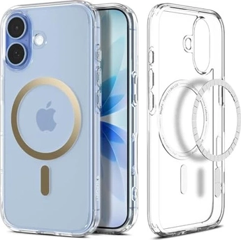 Spigen Ultra hybrid (MagFit) для Apple iPhone 17 clear золотий