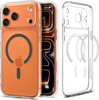 Spigen Ultra hybrid (MagFit) для Apple iPhone 17 Pro Max clear graphite