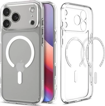 Spigen Ultra hybrid (MagFit) для Apple iPhone 17 Pro Max clear білий