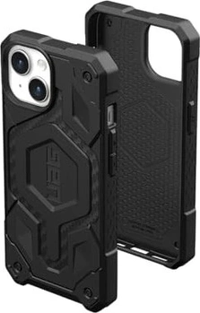 UAG Monarch Pro case with MagSafe для Apple iPhone 15 Plus carbon Fiber