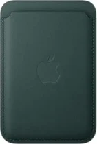 Apple iPhone Feingewebe wallet with MagSafe dark green