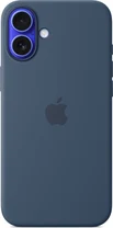 Apple silicone case with MagSafe для iPhone 16 Plus Denim