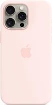 Apple silicone case with MagSafe для iPhone 15 Pro Max light pink
