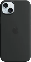 Apple silicone case with MagSafe для iPhone 15 Plus black