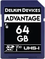 Delkin Advantage 633X R90/W90 SDXC 64GB, UHS-I U3, Class 10