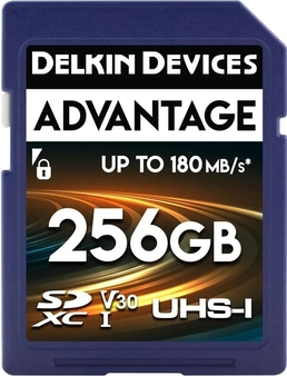 Delkin Advantage R180/W160 SDXC 256GB, UHS-I U3, Class 10