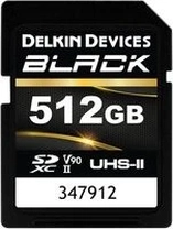 Delkin Black R300/W250 SDXC 512GB, UHS-II U3, Class 10
