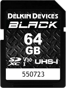 Delkin Black R90/W90 SDXC 64GB, UHS-I U3, Class 10