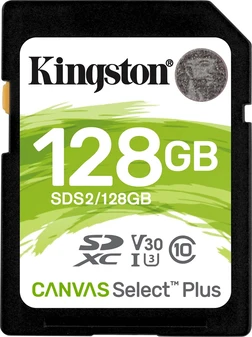 Kingston Canvas Select Plus Gen3 R100/W85 SDXC 128GB, UHS-I U3, Class 10