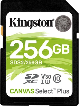 Kingston Canvas Select Plus Gen3 R100/W85 SDXC 256GB, UHS-I U3, Class 10