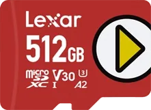 Lexar PLAY R150 microSDXC 512GB, UHS-I U3, A2, Class 10