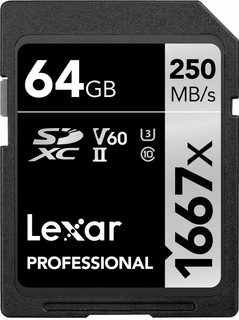Lexar Professional 1667x Silver Series R250/W120 SDXC 64GB, UHS-II U3, Class 10, 2er-Pack