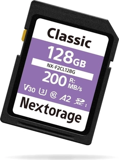 Nextorage NX-F2CL R200 SDXC 128GB, UHS-I U3, A2, Class 10