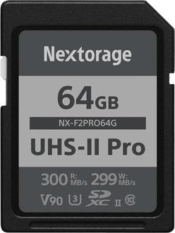 Nextorage NX-F2PRO R300/W299 SDXC 64GB, UHS-II U3, Class 10