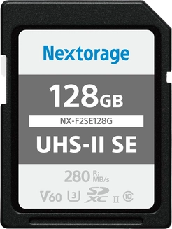 Nextorage NX-F2SE R280/W100 SDXC 128GB, UHS-II U3, Class 10