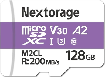 Nextorage NX-M2CL R200 microSDXC 128GB, UHS-I U3, A2, Class 10
