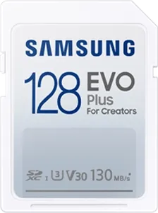Samsung EVO Plus for Creators R130 SDXC 128GB, UHS-I U3, Class 10