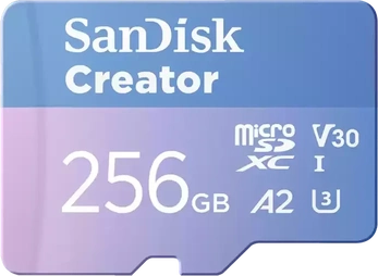 SanDisk Creator R190/W130 microSDXC 256GB Kit, UHS-I U3, A2, Class 10