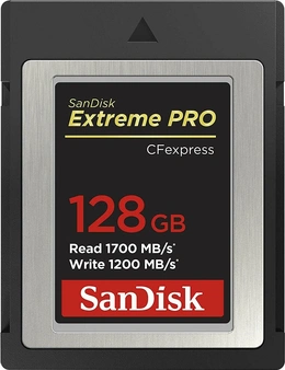 SanDisk Extreme PRO R1700/W1200 CFexpress 2.0 Type B 128GB