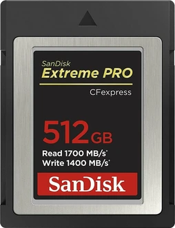 SanDisk Extreme PRO R1700/W1400 CFexpress 2.0 Type B 512GB