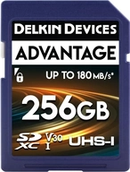 Delkin Advantage R180/W160 SDXC 256GB, UHS-I U3, Class 10