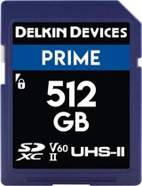 Delkin Prime R280/W150 SDXC 512GB, UHS-II, Class 10