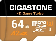 Gigastone 4k Game Turbo R95/W35 microSDXC 64GB Kit, UHS-I U3, A2, Class 10