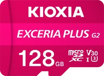 KIOXIA EXCERIA PLUS G2 R100/W65 microSDXC 128GB Kit, UHS-I U3, A1, Class 10