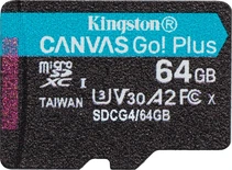 Kingston Canvas Go! Plus Gen4 R200 microSDXC 64GB, UHS-I U3, A2, Class 10
