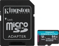 Kingston Canvas Go! Plus Gen4 R200 microSDXC 64GB Kit, UHS-I U3, A2, Class 10