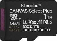 Kingston Canvas Select Plus Gen3 R150 microSDXC 1TB, UHS-I U3, A1, Class 10
