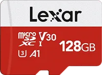 Lexar E-Serie R100/W30 microSDXC 128GB Kit, UHS-I U3, A1, Class 10